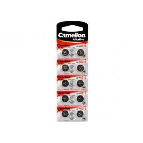 Piles Camelion par blister de 10pcs - V389 -AG10 -LR1130