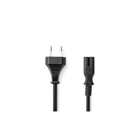 Power Cord Euro Male IEC-320 - C7 0.50M Black