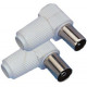 Male Coaxial Plug + Female Coaxial Socket - 2 Pcs