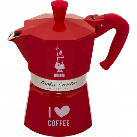 Bialetti MOKA EXPRESS 3TZ rossa I love coffee