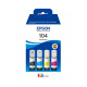 Epson MultiPack Encre 104 Noir, Magenta, Cyan, Jaune