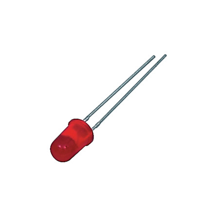 Led economique 5mm rouge diffusant 30°