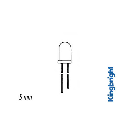 Led standard 5mm orange diffusant