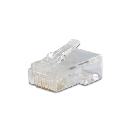 Fiche telephonique male modulaire RJ45 (8/8) plaque or