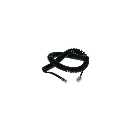 Cable spirale 2.5m noir pour cornet telephonique