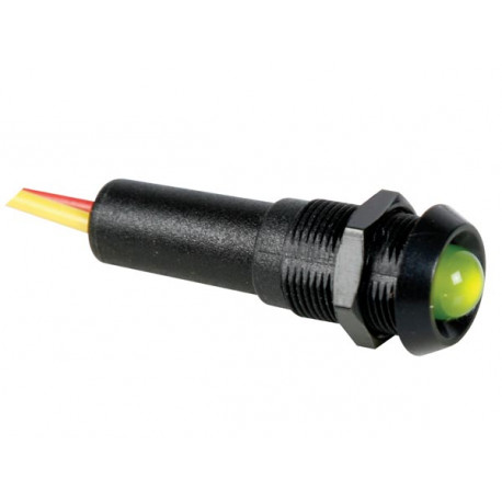 Voyant Led vert 12V - Boitier noir