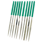 SET OF 10 DIAMOND FILES LENGTH 120MM