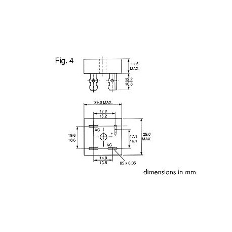 Diodebrug 800V - 15A