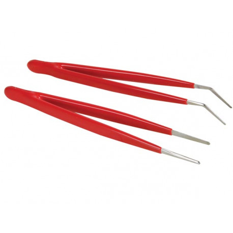 Bent nose and straight tweezers set