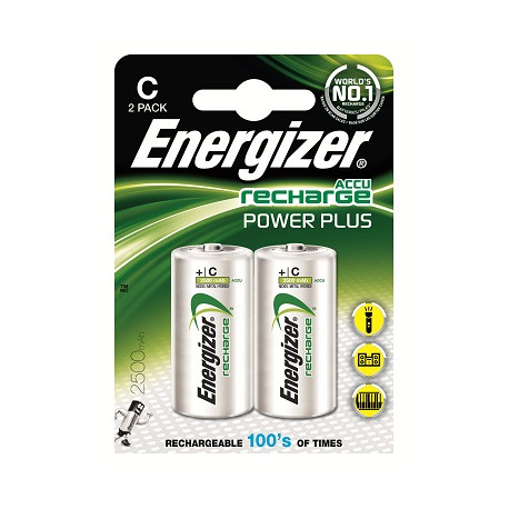 Energizer - 2 Batteries NiMh C 2500mAh