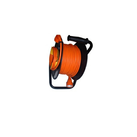 Enrouleur de cable pour jardin 40m orange