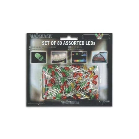 Set of 80 assorted LEDs