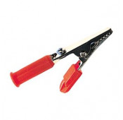 Alligator clip with boot red 4mm for banana jack