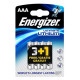 Energizer - 3+1 battery Lithium AAA - L92-LR03