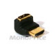 Adaptateur HDMI male/HDMI femelle 270° plaqué or