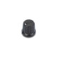 Black pvc knob Ø 15.5mm - axis Ø 3mm