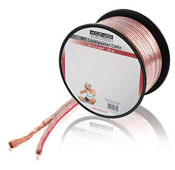 Cable Haut-Parleur 2x2.5mm2 - Bobine de 20m - Transparent