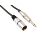 Cable Pro XLR XLR Male vers Jack Mono 6.35 (3m)