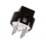 BOUTON-POUSSOIR CARRE 7.5mm NOIR