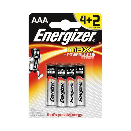 Energizer - Alkaline batteries MAX AAA LR3 4+2 Promo