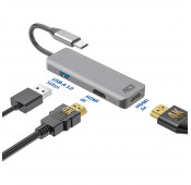 ACT USB-C 2 X HDMI Monitor MST fem adapter 4K 60Hz 0.13M