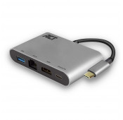 ACT USB-C 4K Multiport Dock met HDMI USB-A 0.15M