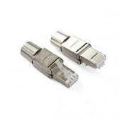 RJ45 mâle Blindée avec guide pr Câble rond FTP Cat.7 - 2 Pcs