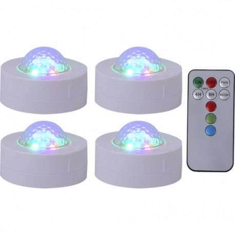 Pack of 4 light effects with remote control