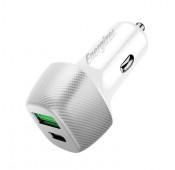 Energizer - USB-C + USB-A snelle autolader Wit