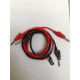 Set de cordons de Mesure fiche Banane 4mm Noir Rouge