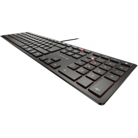 CHERRY Clavier Extra Plat Design Metal Noir KC6000 AzBelge