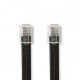 RJ12 Male Flat Cable RJ12 Male 1M Black