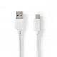 USB 3.2 C male naar A male kabel 1M Wit