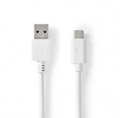 USB 3.2 C male to A male cable 1M White