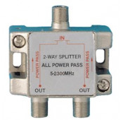 Satelliet 2-weg splitter - F Connectoren - 1 IN / 2 UIT