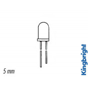 Led standard 5mm orange diffusant