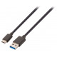 Câble USB 3.2 C mâle vers A mâle, 1M Black