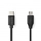 USB-C Male - USB Micro B Male Cable -1m Black 60W 480Mbps