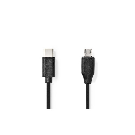 USB-C Male - USB Micro B Male Cable -1m Black 60W 480Mbps