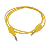 Cordon 1m PVC 3A - 2x fiche banane 4mm Jaune