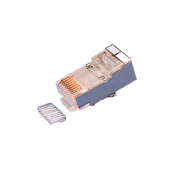 RJ45 CAT6 FTP plug + guide - 25 pieces